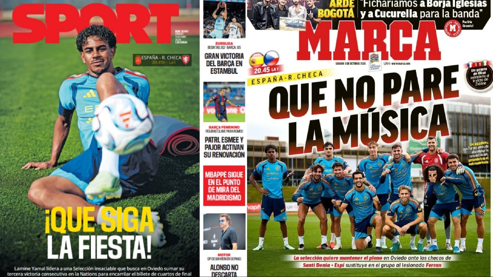 Portadas de la prensa deportiva del 03-10-26