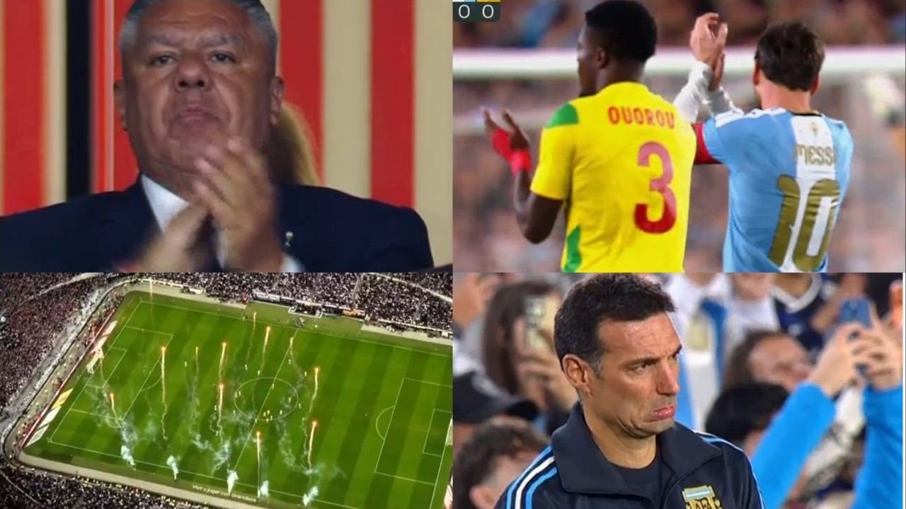 Argentina clash paused in 10th minute to honour Messi