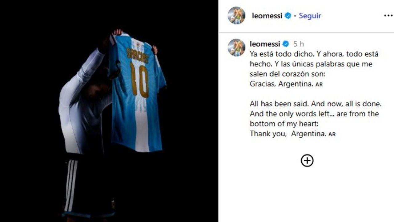 Messi a tenu à remercier les supporters argentins pour leur indéfectible soutien. Instagram/leomessi