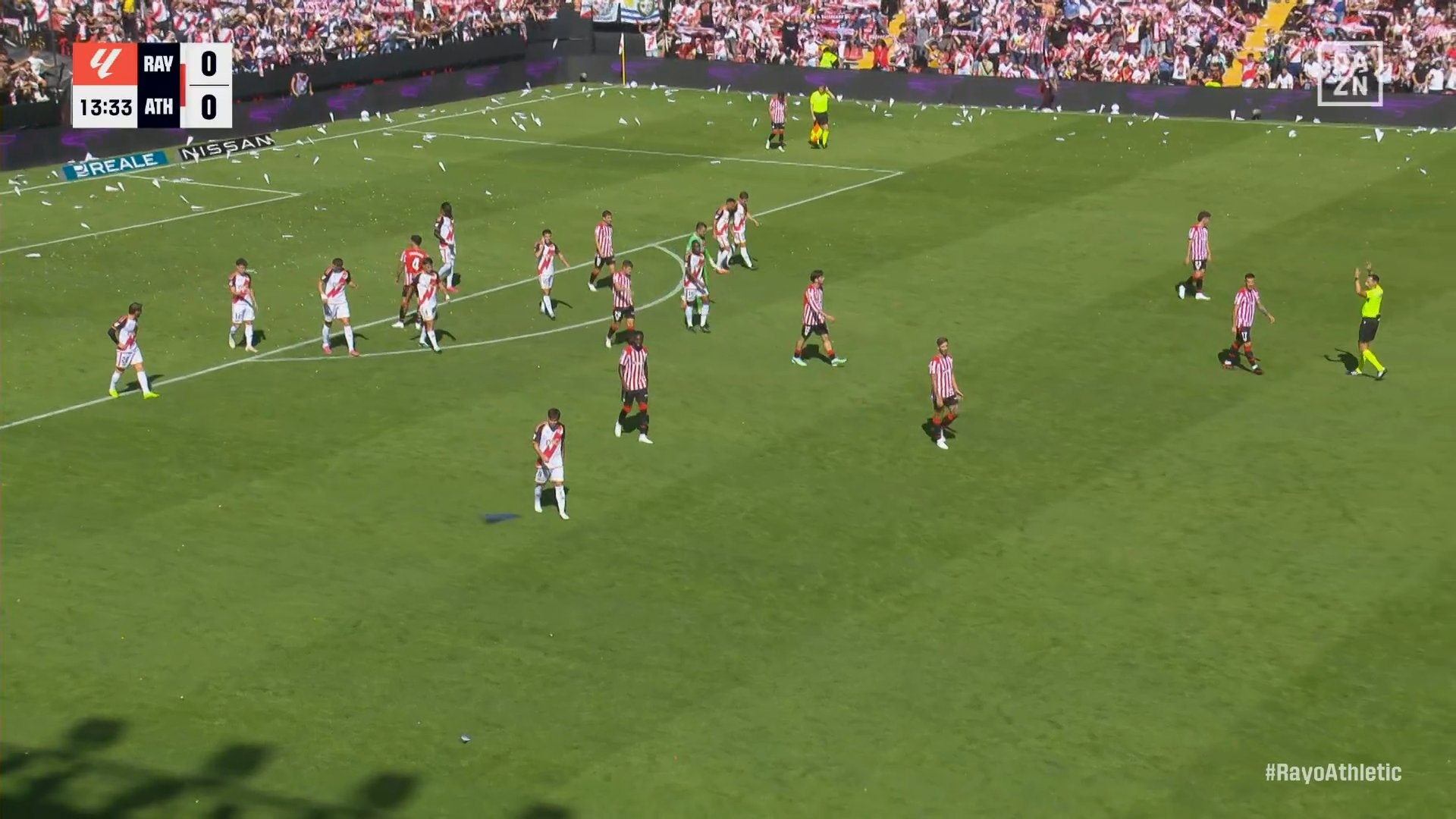 Rayo Vallecano v Athletic Club abandoned after barrage of paper planes ...