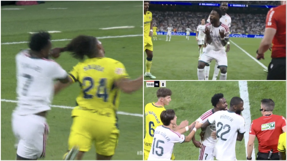 Surrealista: Vinicius marcó el 2-0, pero fue anulado y vio la roja por un tirón de pelo