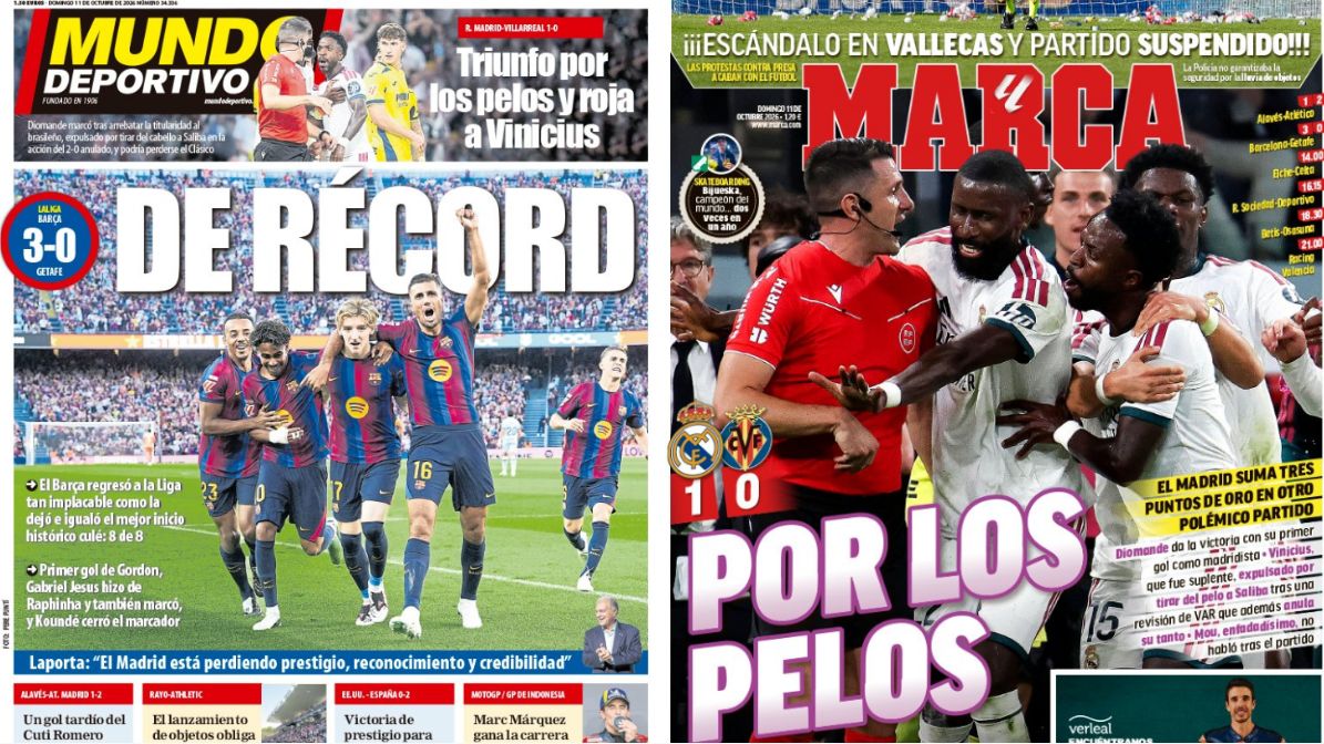 Portadas de la prensa deportiva del 11-10-26