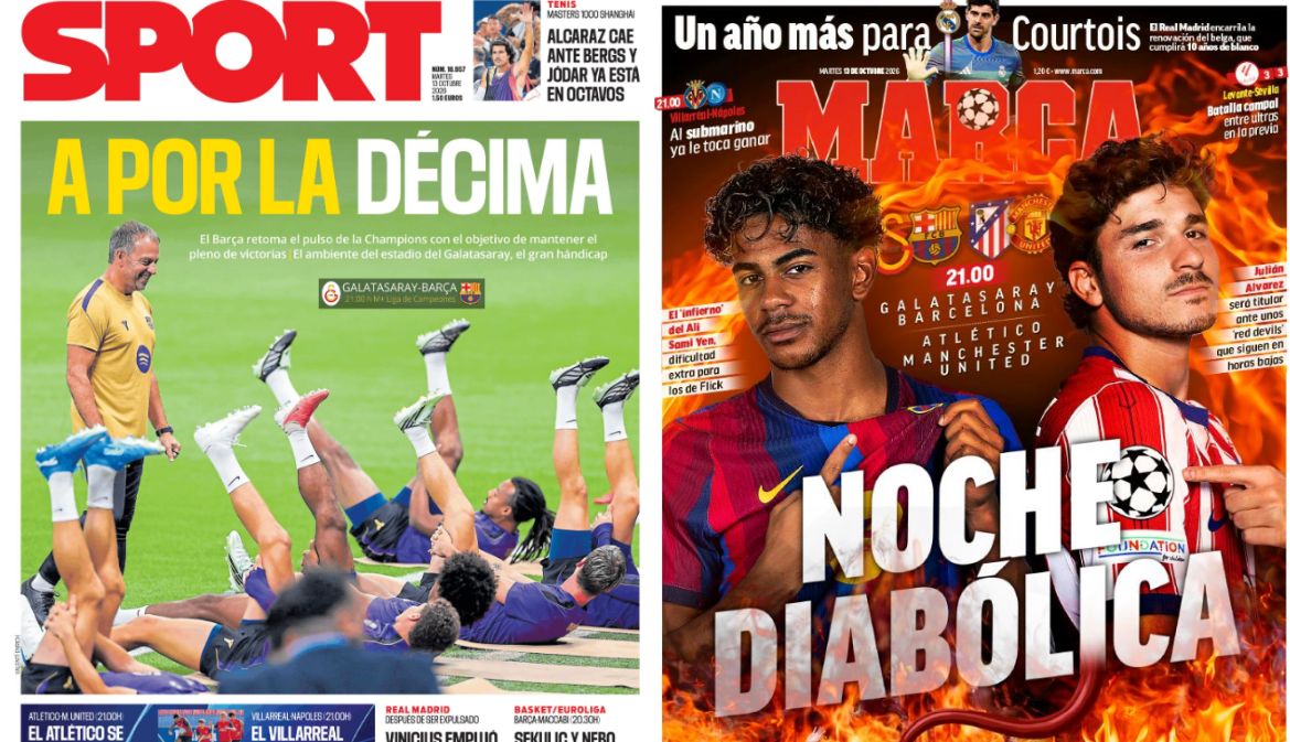 Portadas de la prensa deportiva del 13-10-26