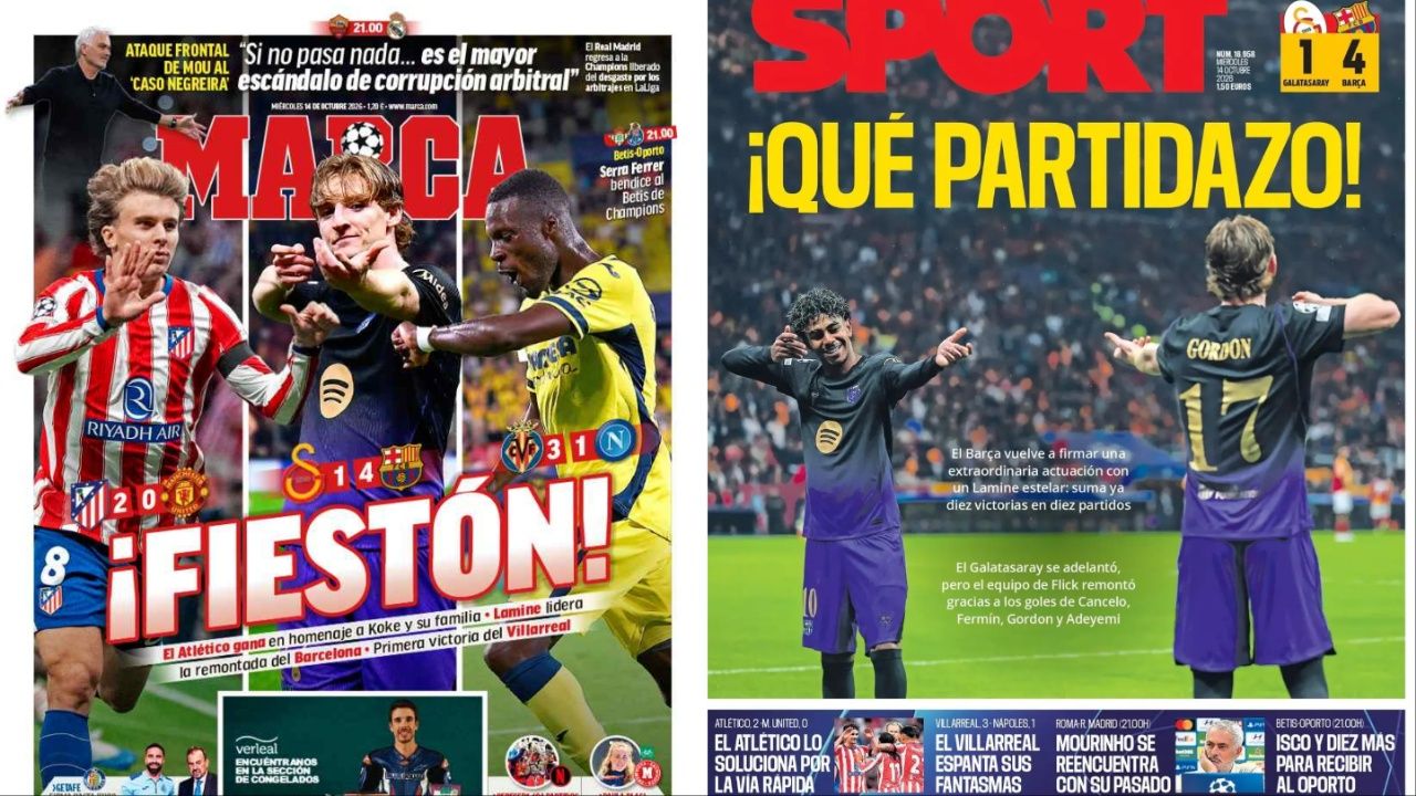Portadas de la prensa deportiva del 14-10-26