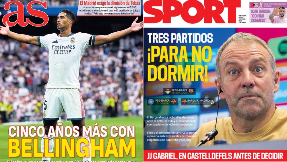 Portadas de la prensa deportiva del 17-10-2026