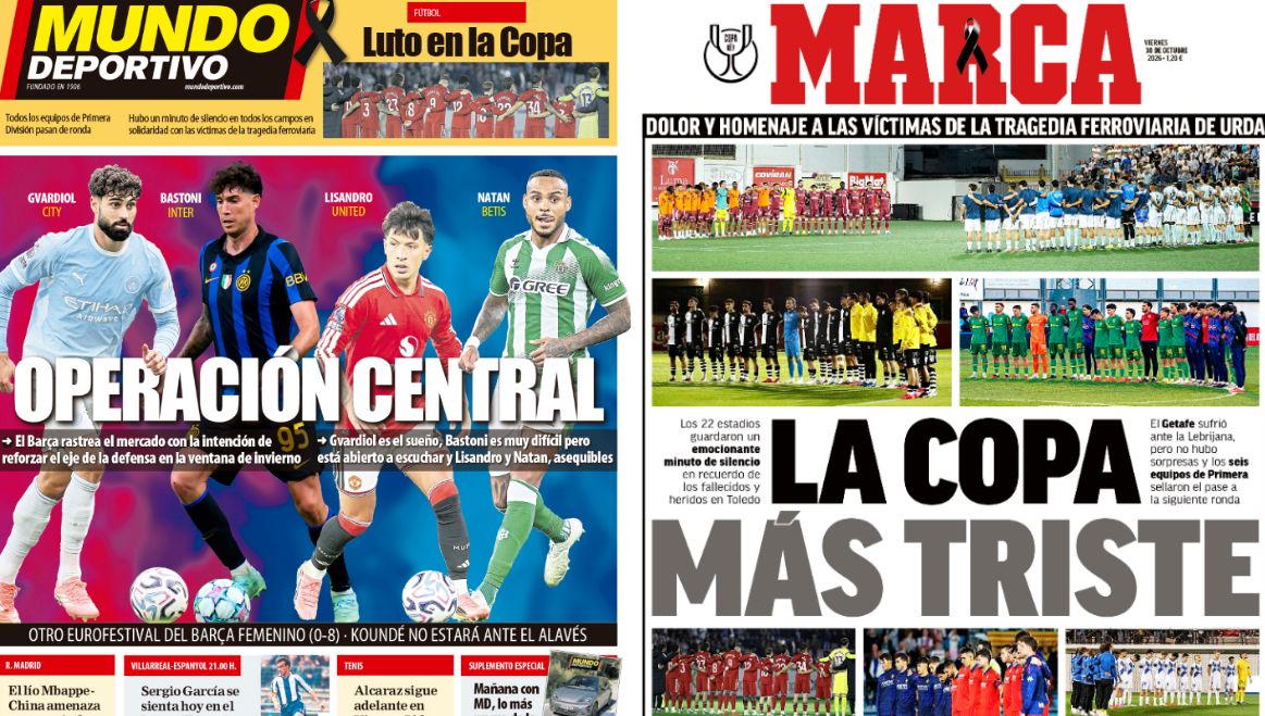 Portadas de la prensa deportiva del 30-10-26