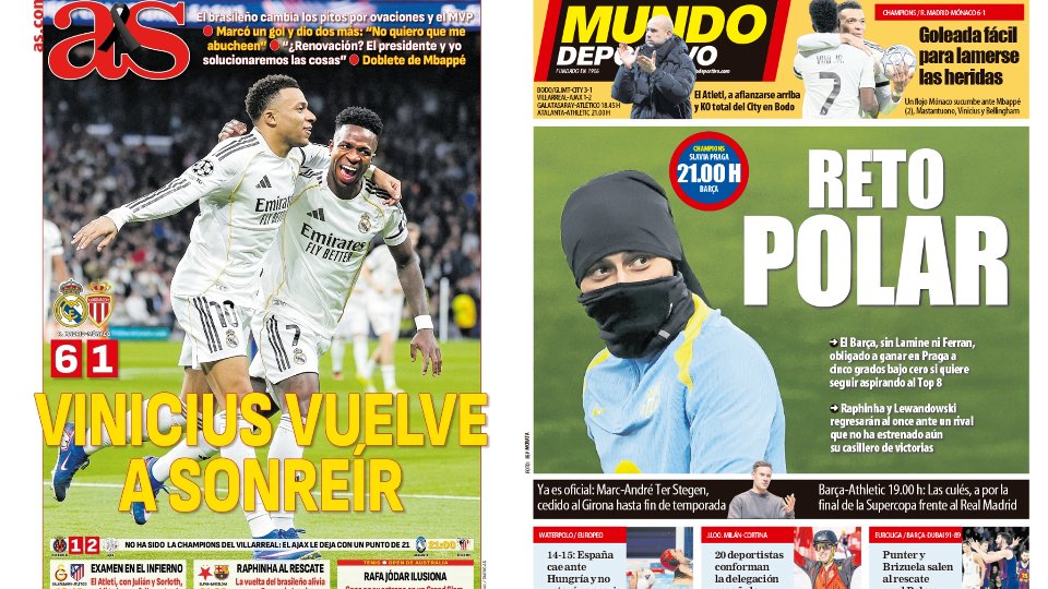 Portadas de la prensa deportiva del 21-01-26