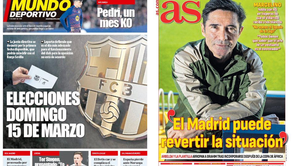 Portadas de la prensa deportiva del 23-01-26