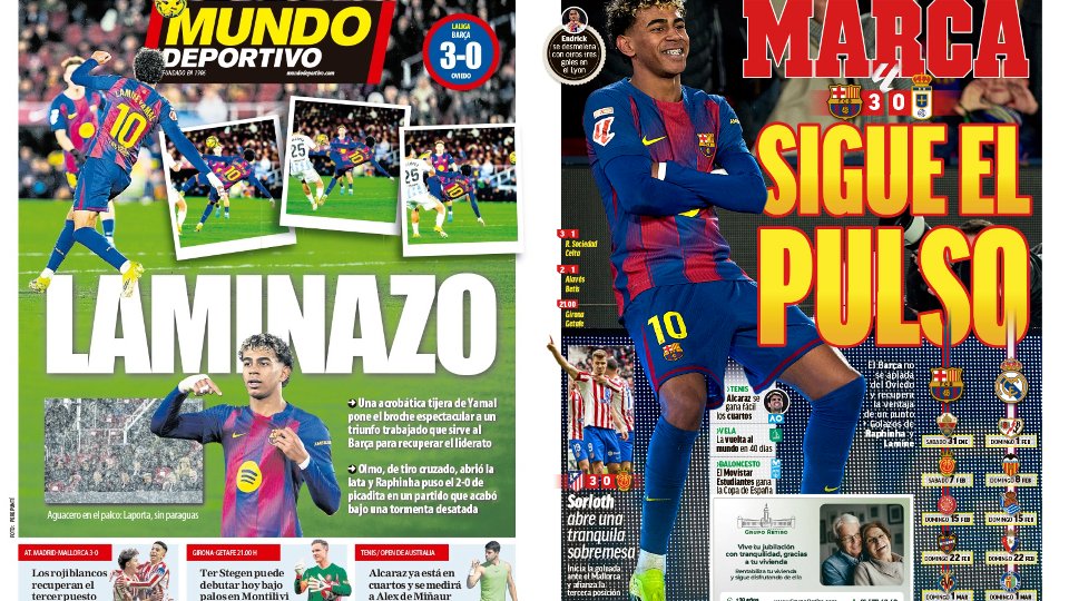 Portadas de la prensa deportiva del 26-01-26