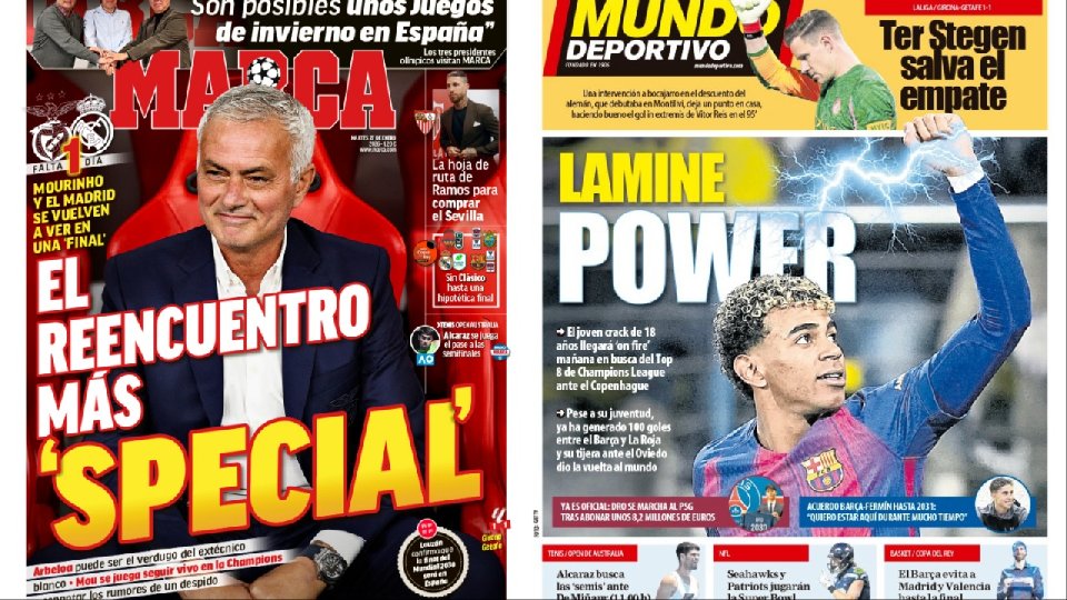 Portadas de la prensa deportiva del 27-01-26