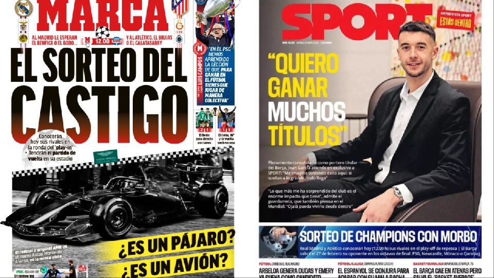 Portadas de la prensa deportiva del 30-01-26