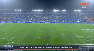 El Millonarios-DIM, suspendido en pleno diluvio