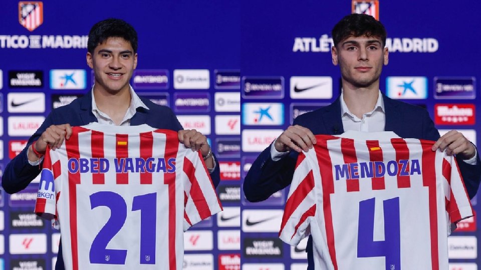 El Atleti presentó a Obed Vargas y a Rodrigo Mendoza