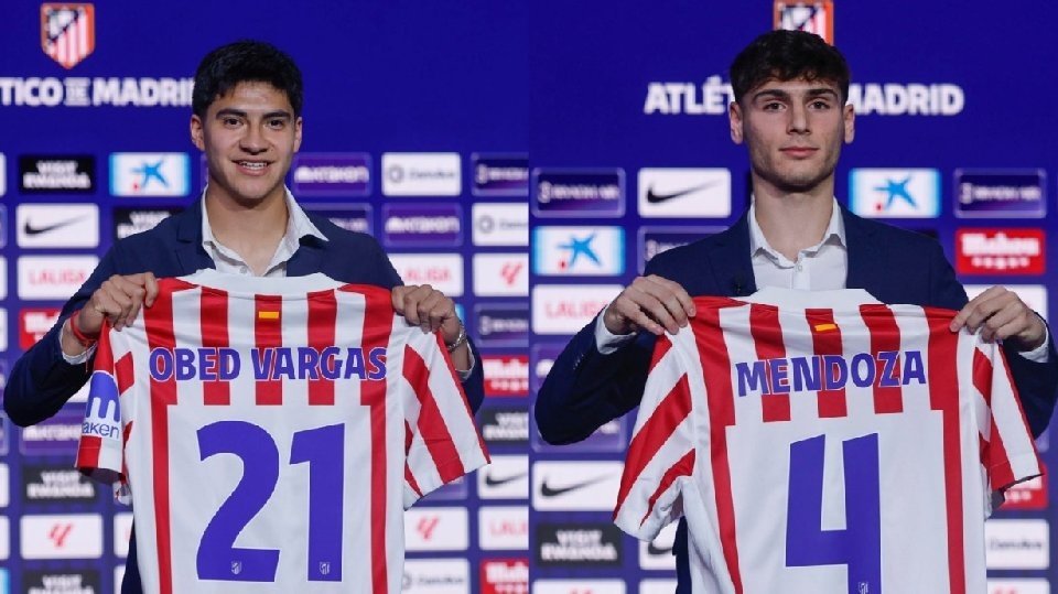 El Atleti presentó a Obed Vargas y a Rodrigo Mendoza