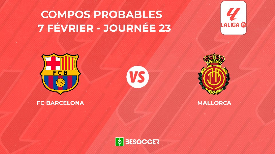 Compositions probables FC Barcelone - Majorque