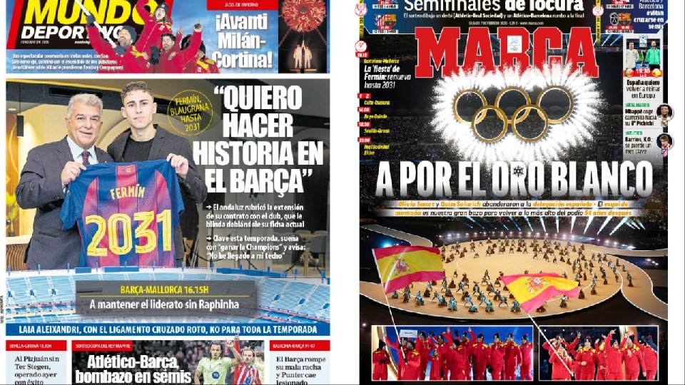 Portadas de la prensa deportiva del 07-02-26