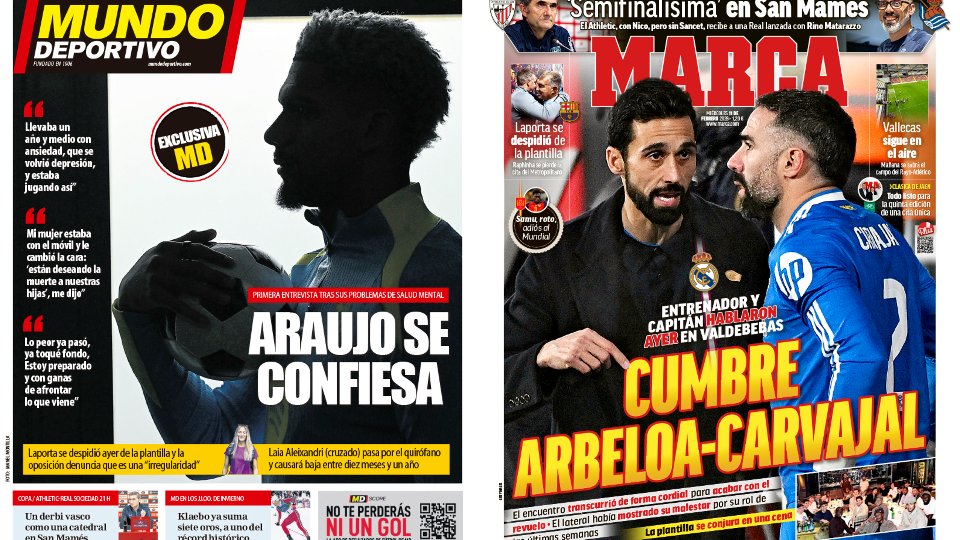 Portadas de la prensa deportiva del 11-02-26