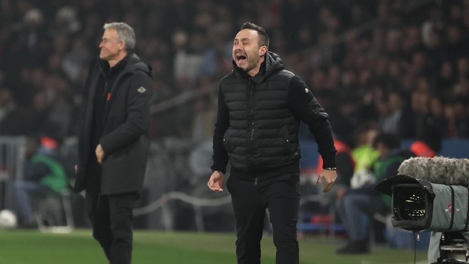 El Marsella despide a De Zerbi tras la 'manita' del PSG