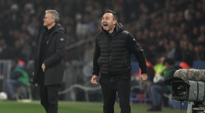 El Marsella despide a De Zerbi tras la 'manita' del PSG