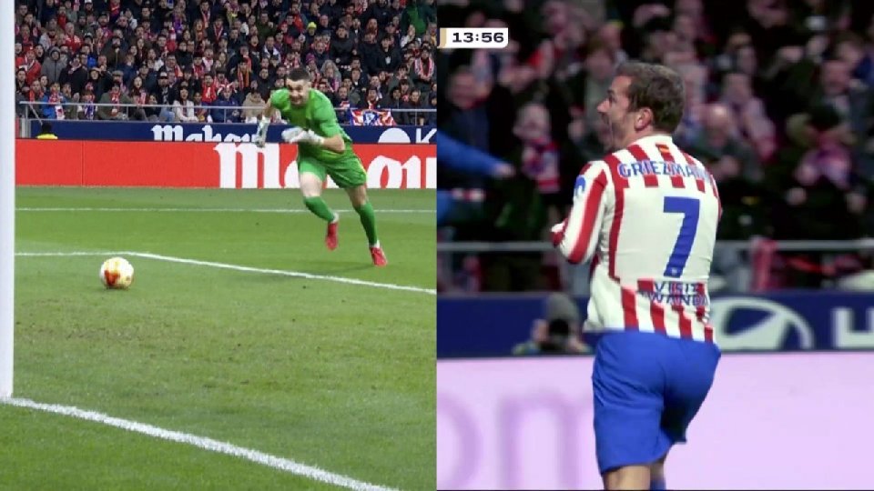 Doble golpe del Atleti: del error de Joan García al gol de Griezmann