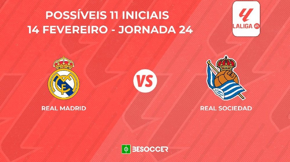 Real Madrid - Real Sociedad: Veja as prováveis escalações