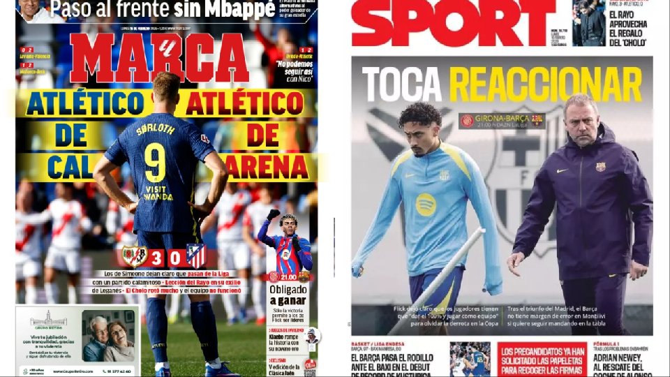 Portadas de la prensa deportiva del 16-02-26