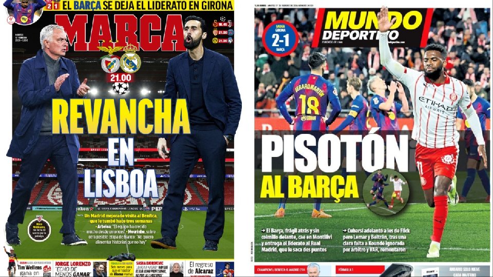 Portadas de la prensa deportiva del 17-02-26