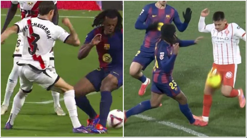 El mareo de criterios: Soto Grado ya anuló un gol al Barça por pisotón de Koundé