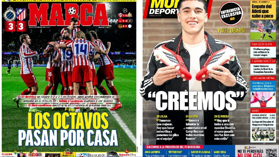 Portadas de la prensa deportiva del 19-02-26
