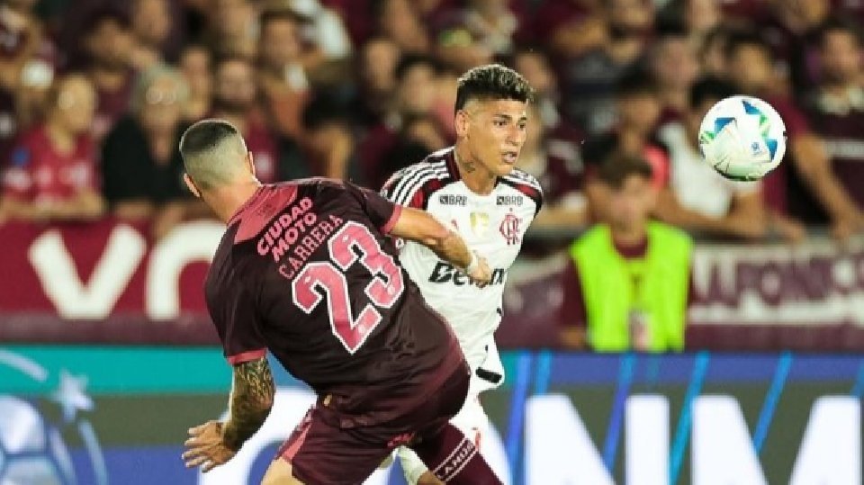 Lanus overcome VAR frustration to edge Flamengo and take slender lead to the Maracana