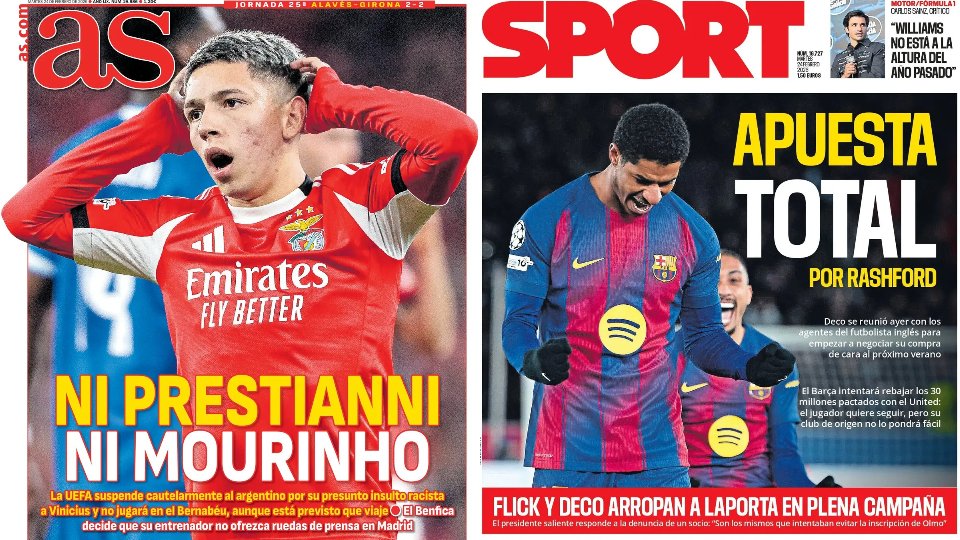 Portadas de la prensa deportiva del 24-02-26