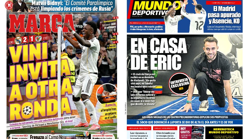 Portadas de la prensa deportiva del 26-02-26