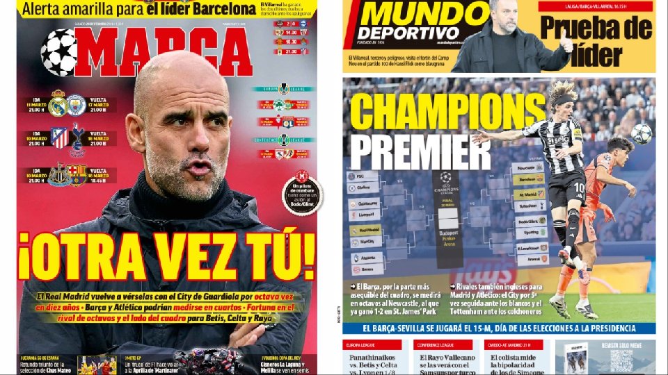 Portadas de la prensa deportiva del 28-02-26