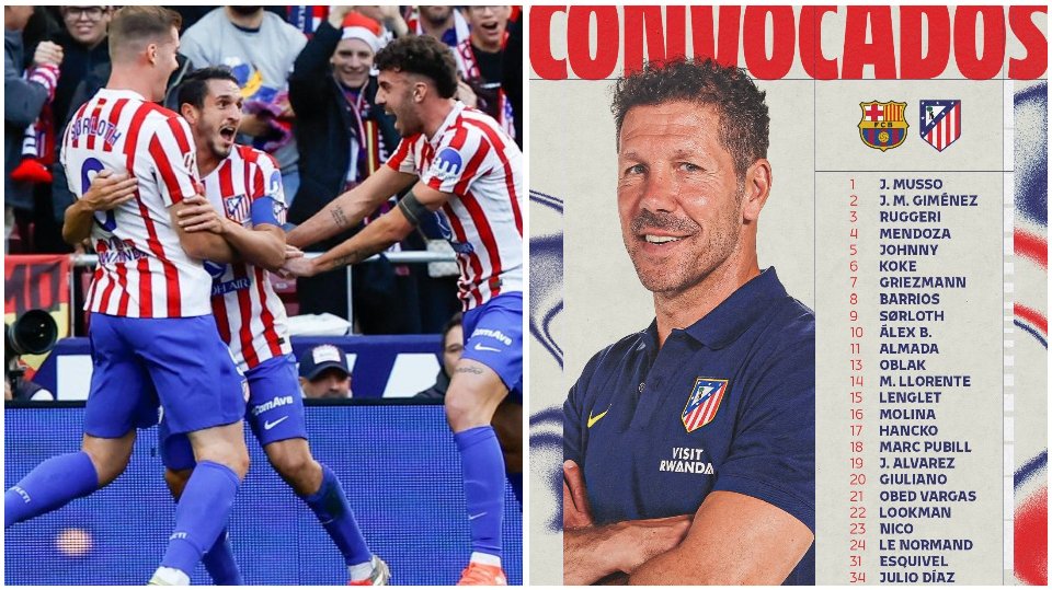 Simeone va con todo al Camp Nou