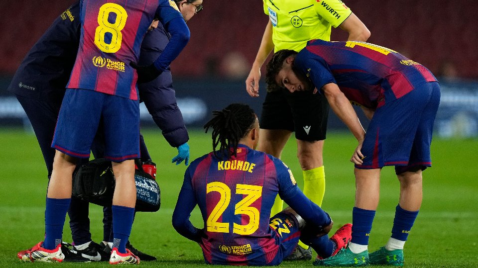 Koundé y Balde se lesionaron en el Barcelona-Atlético de Madrid