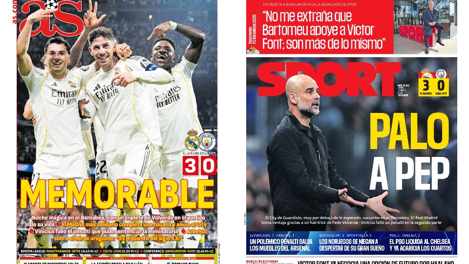 Portadas de la prensa deportiva del 12-03-26