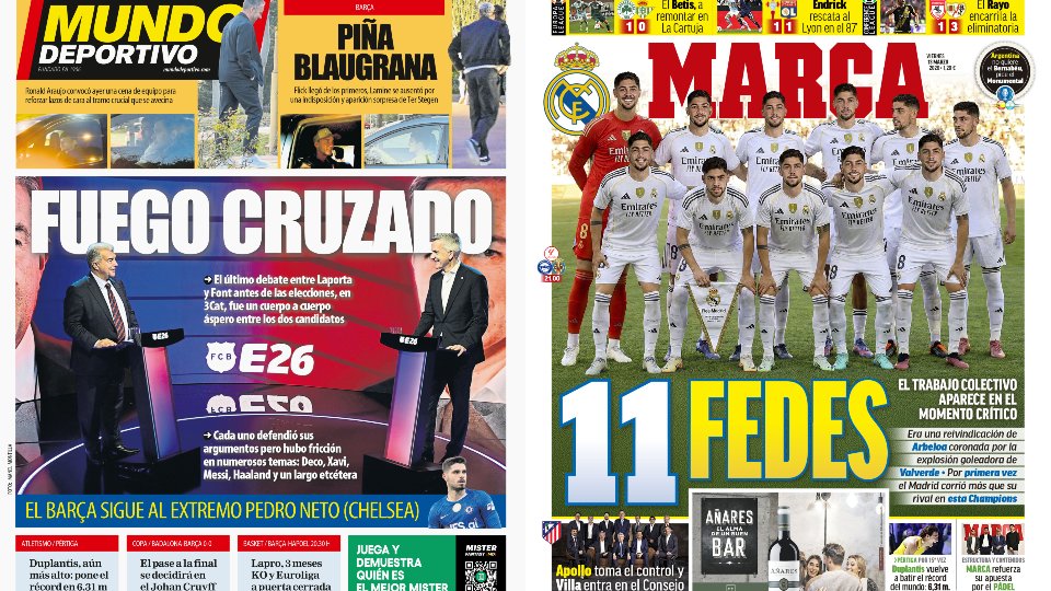 Portadas de la prensa deportiva del 13-03-26