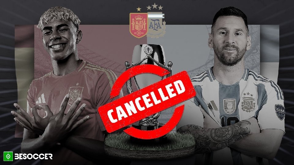 La Finalissima entre l'Espagne et l'Argentine, annulée. BeSoccer