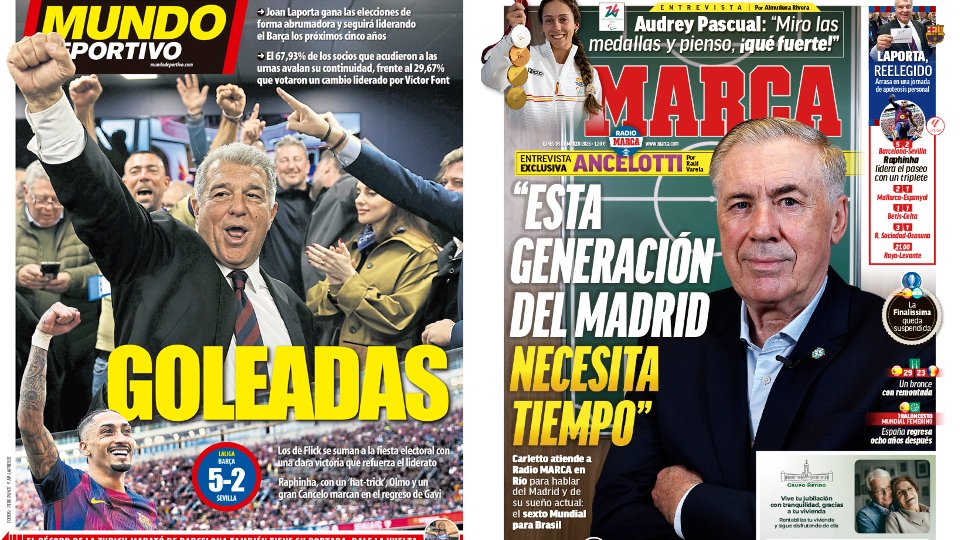 Portadas de la prensa deportiva del 16-03-26