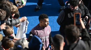 Mbappé, junto al resto y apunta al Oviedo