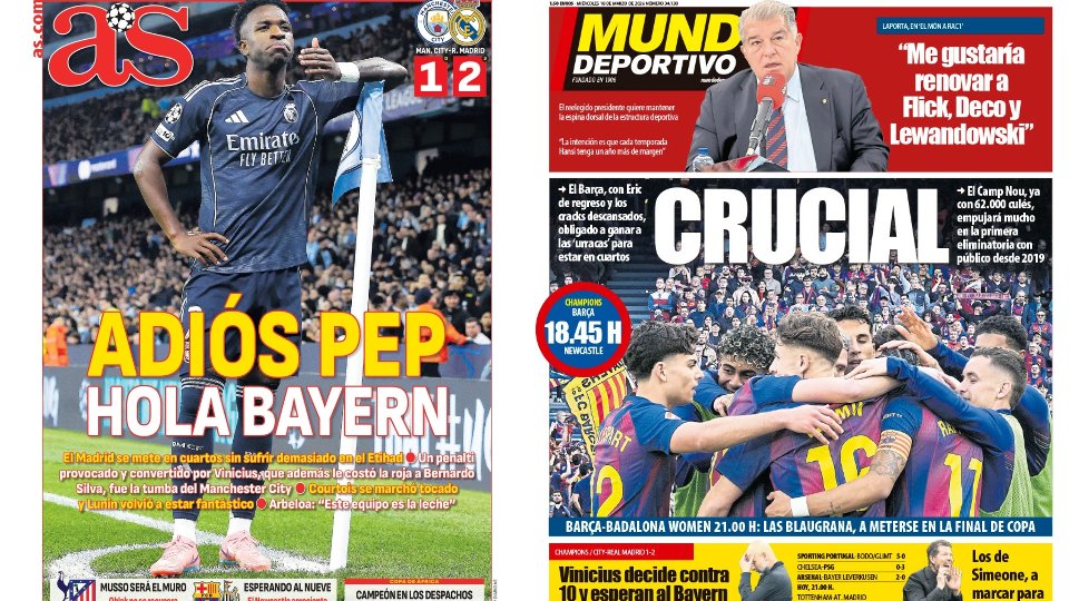 Portadas de la prensa deportiva del 18-03-26