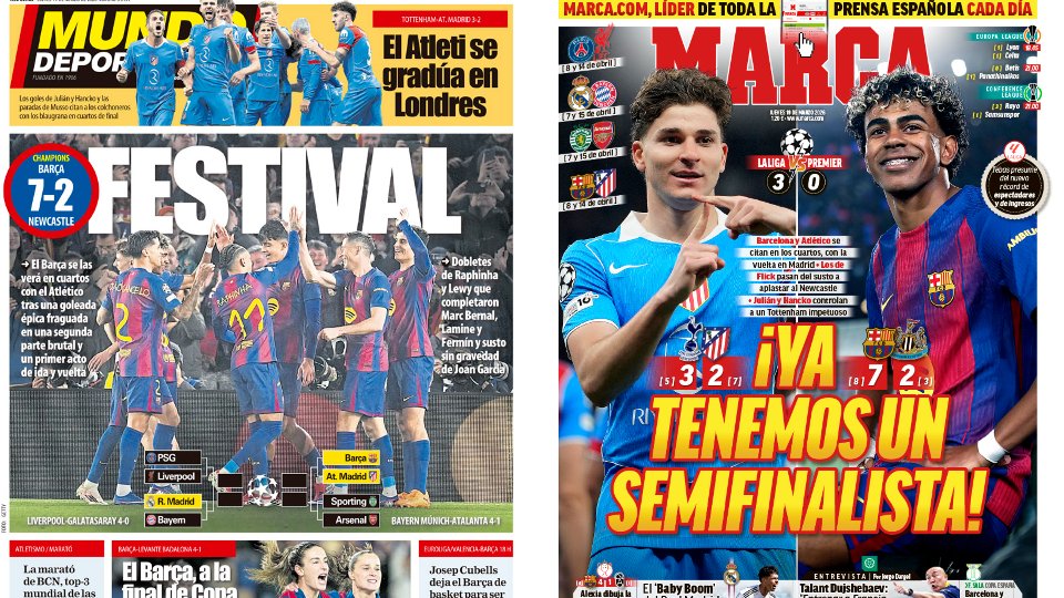 Portadas de la prensa deportiva del 19-03-26