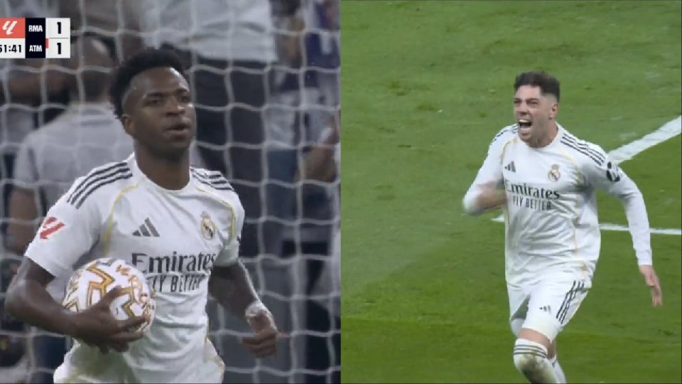 Vinicius y Valverde voltearon el derbi en tres minutos