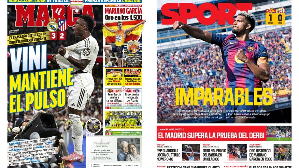 Portadas de la prensa deportiva del 23-03-26
