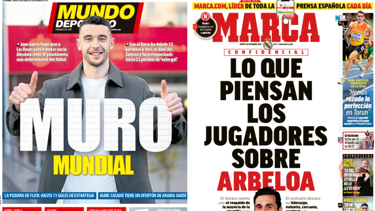 Portadas de la prensa deportiva del 24-03-26