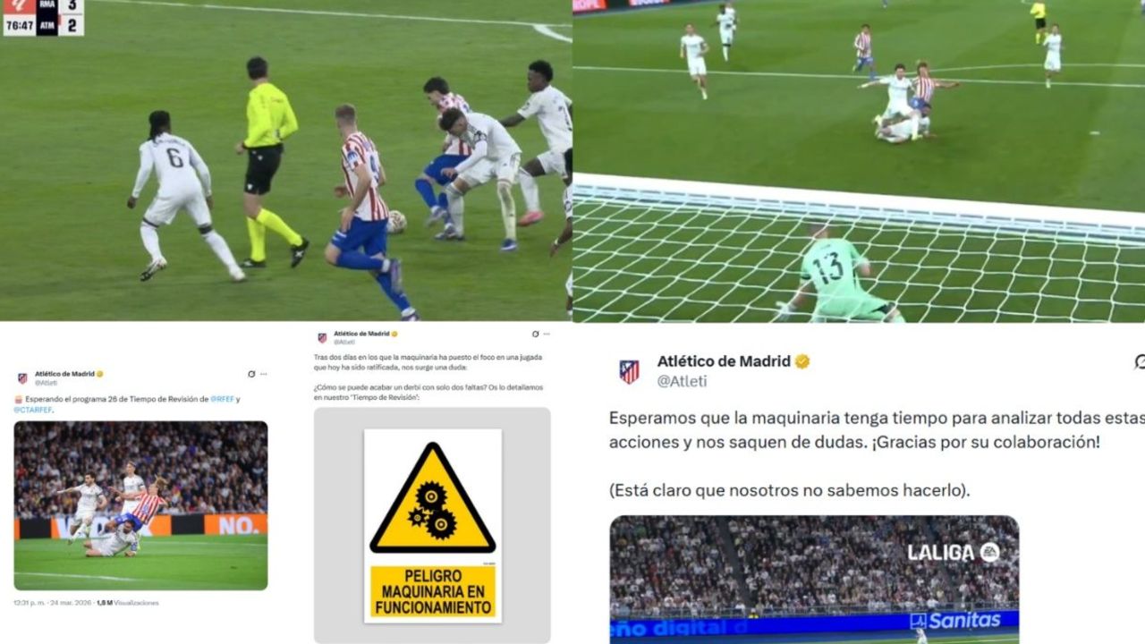 El Atleti estalla contra el CTA y su 'Tiempo de Revisión' tras las jugadas polémicas del derbi