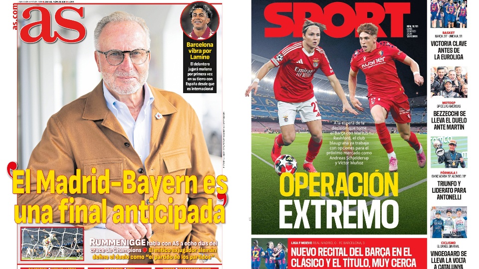 Portadas de la prensa deportiva del 30-03-26