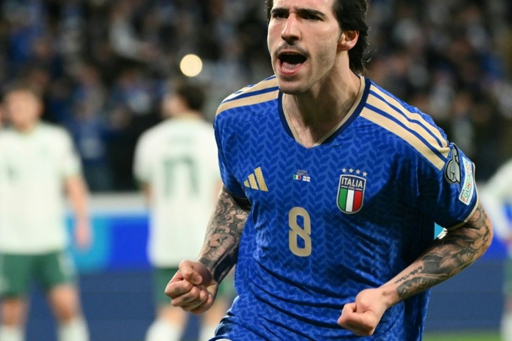 Le but de Sandro Tonali contre l'Irlande du Nord a permis à l'Italie de se qualifier pour la finale des barrages de qualification pour la Coupe du monde. AFP