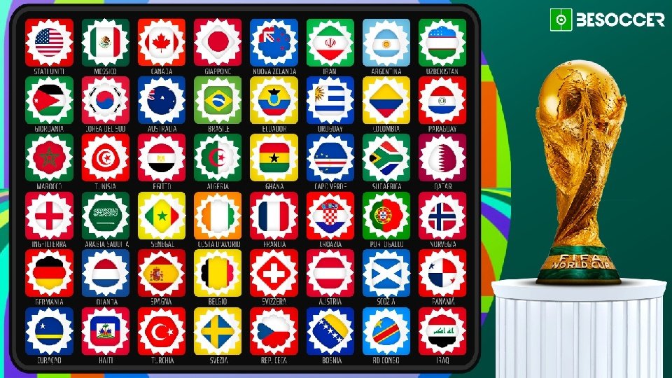 Mancano appena tre mesi al calcio d'inizio del Mondiale 2026, in programma l'11 giugno. Scopriamo insieme le 48 nazionali che hanno conquistato la qualificazione alla fase finale del torneo, ospitato da Stati Uniti, Canada e Messico.