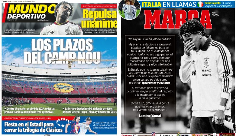 Portadas de la prensa deportiva del 02-04-26